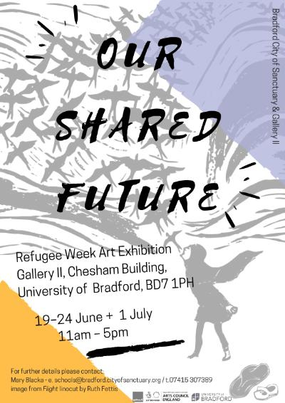 Our Shared Future Exhibition Poster, Bradford 2017
