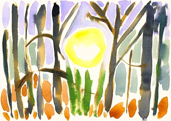 Spring Equinox - watercolour sketch