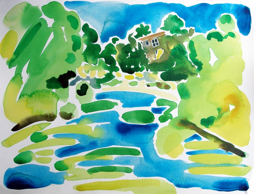 From the canoe, River Wharfe