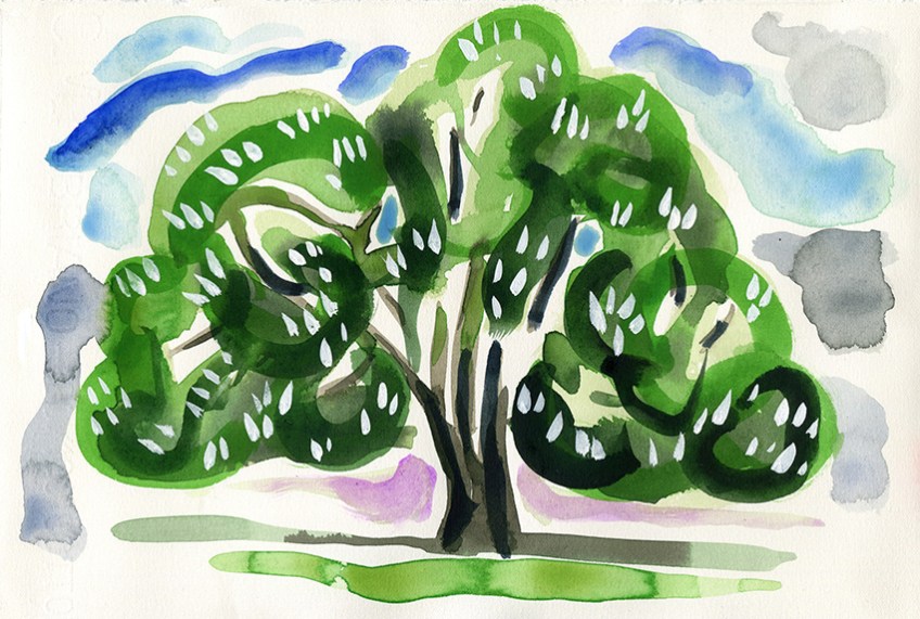 Horse Chestnut Tree II, painting by Jo Dunn, 2016