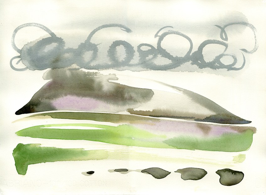 Pendle Hill III, painting by Jo Dunn, 2016