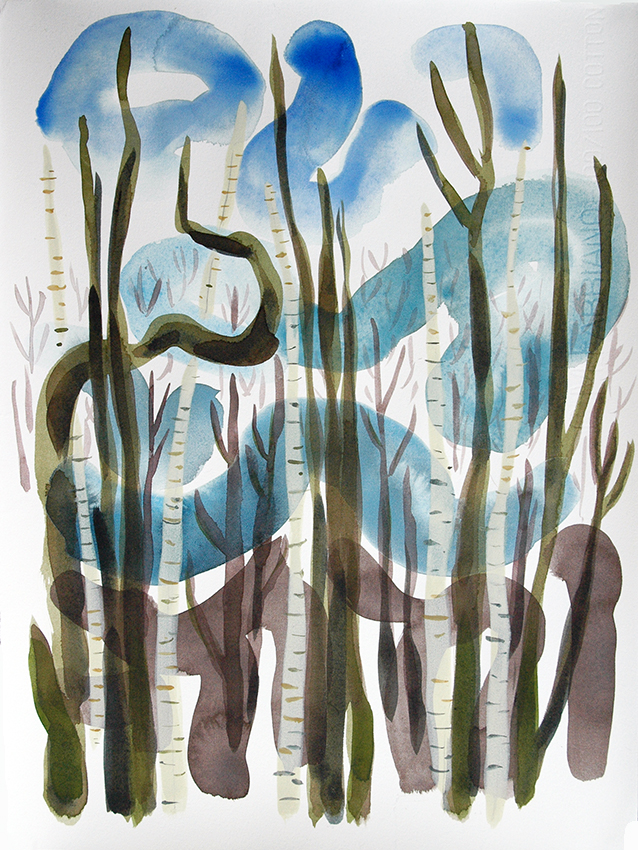 Blue sky woods II, 2014