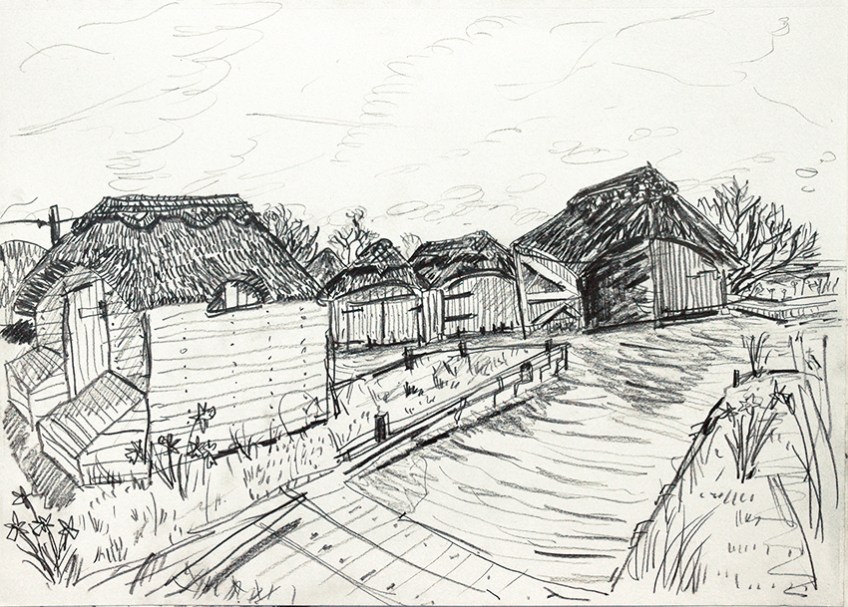boathouses, hickling broad, norfolk
