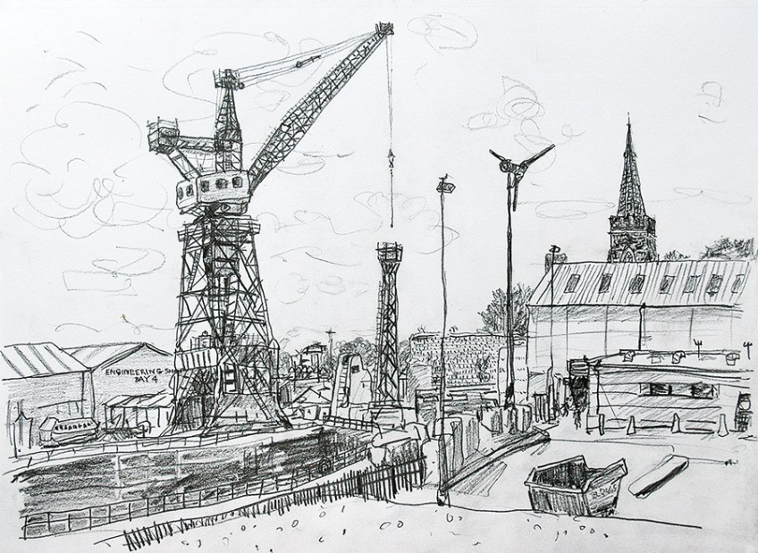 cammell laird and st marys tower, birkenhead