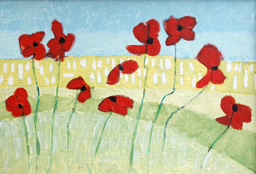 summer field with poppies