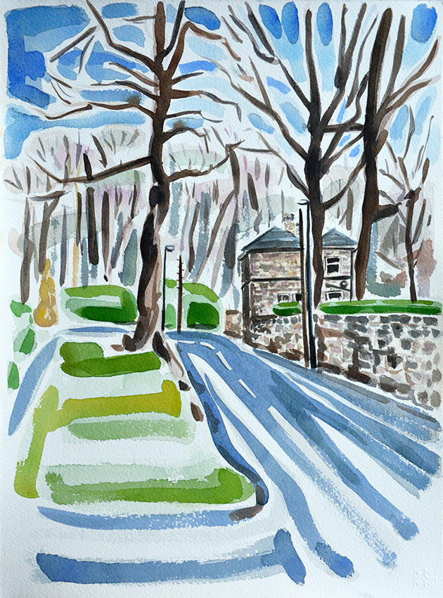 Thorn Lodge II watercolour painting