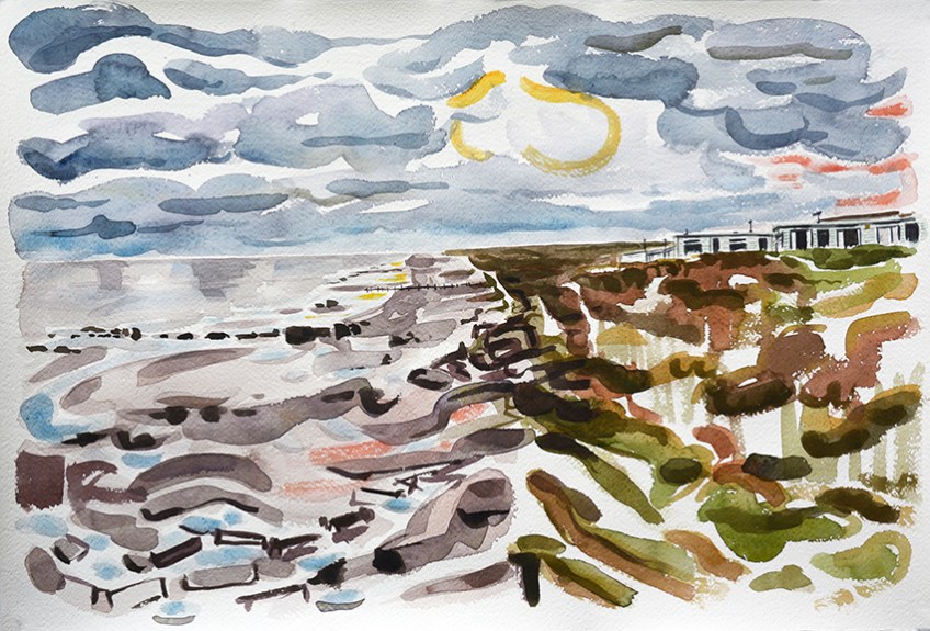 Looking south from Sandy Beaches Holiday Village at Spurn National Nature Reserve