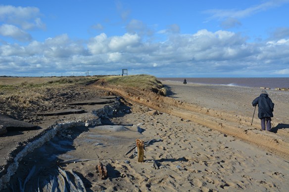 Where the road has washed away, Spurn Peninsular