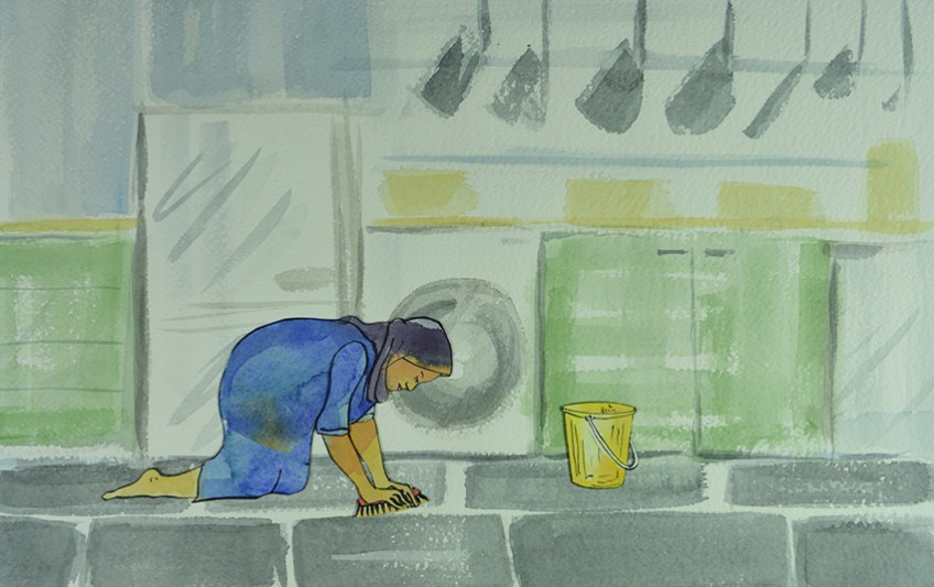 Still from They Call Us Maids: The Domestic Workers' Story, a film by Leeds Animation Workshop, 2015
