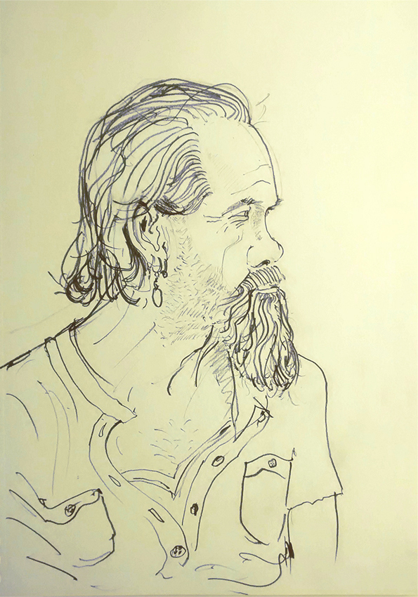 Jo Dunn, Pet, pencil drawing, 2016