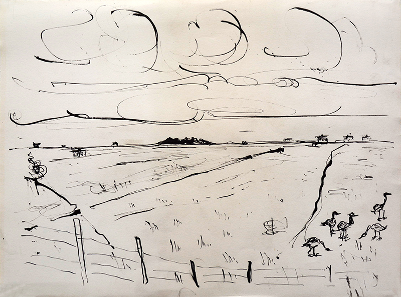 Tiree III, drawing by Jo Dunn