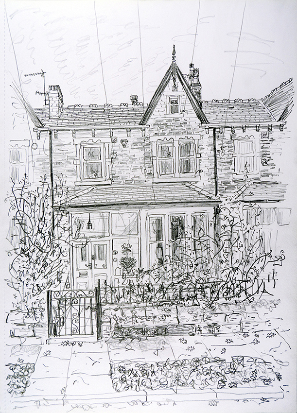 House Portrait #8, pencil drawing by Jo Dunn 2019