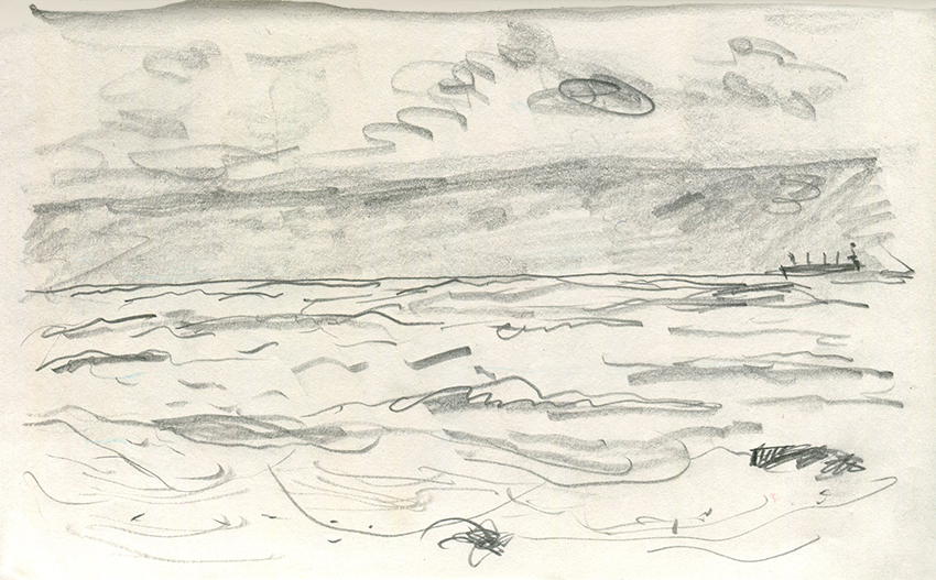 Jo Dunn pencil drawing Whitley Bay I