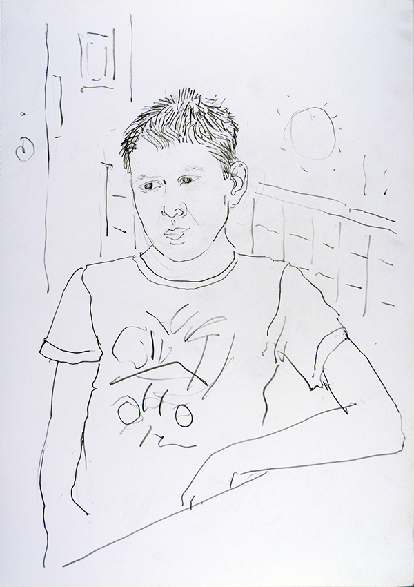 Angus - pencil drawing by Jo Dunn 2018