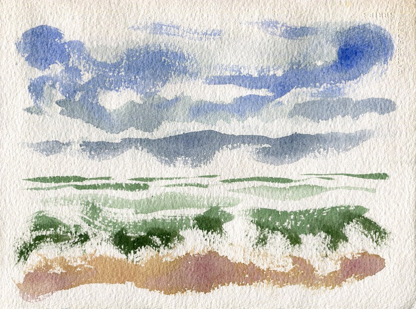 Whitley Bay IV - watercolour painting by Jo Dunn 2019