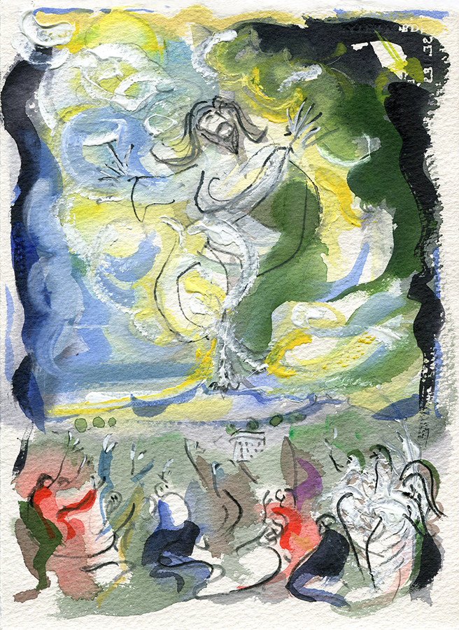 Ascension Day - after John Singleton Copley - painting by Jo Dunn