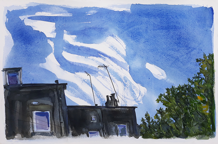 Jo Dunn - painting of Pasture Parade, July 2020