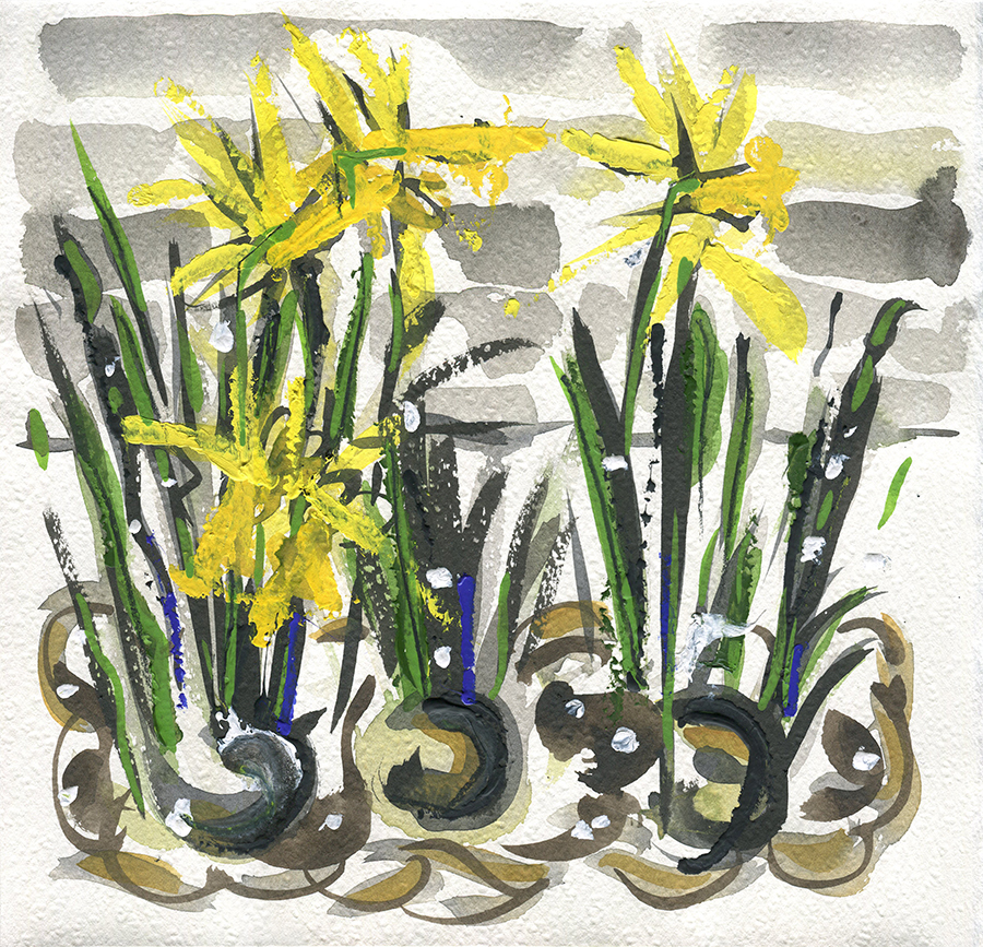 painting of daffodils