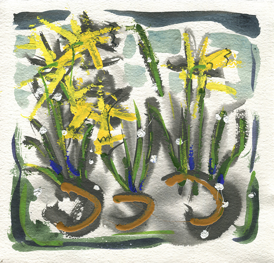 painting of daffodils